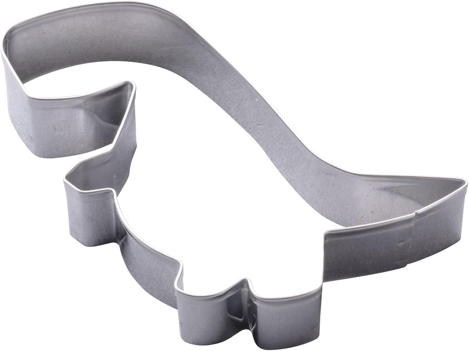 Set de forme de biscuiți Zenker cu dinozauri din oțel inoxidabil, 4 piese – Perfect pentru sesiuni creative de copt cu copiii, lavabil în mașina de spălat vase, design modern cu dinozauri, argintiu