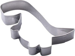 Set de forme de biscuiți Zenker cu dinozauri din oțel inoxidabil, 4 piese – Perfect pentru sesiuni creative de copt cu copiii, lavabil în mașina de spălat vase, design modern cu dinozauri, argintiu