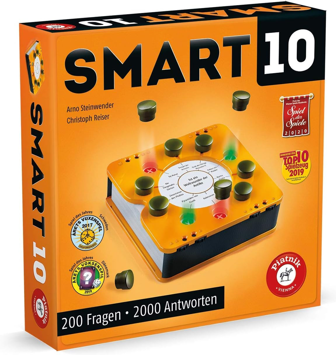 Piatnik 7167 - Smart 10 | The revolutionary know-it-all board game | For Quiz Enthusiasts | Who is the king of quizzes? | Ages 12+ | A to Z Knowledge Questions | For home and away
