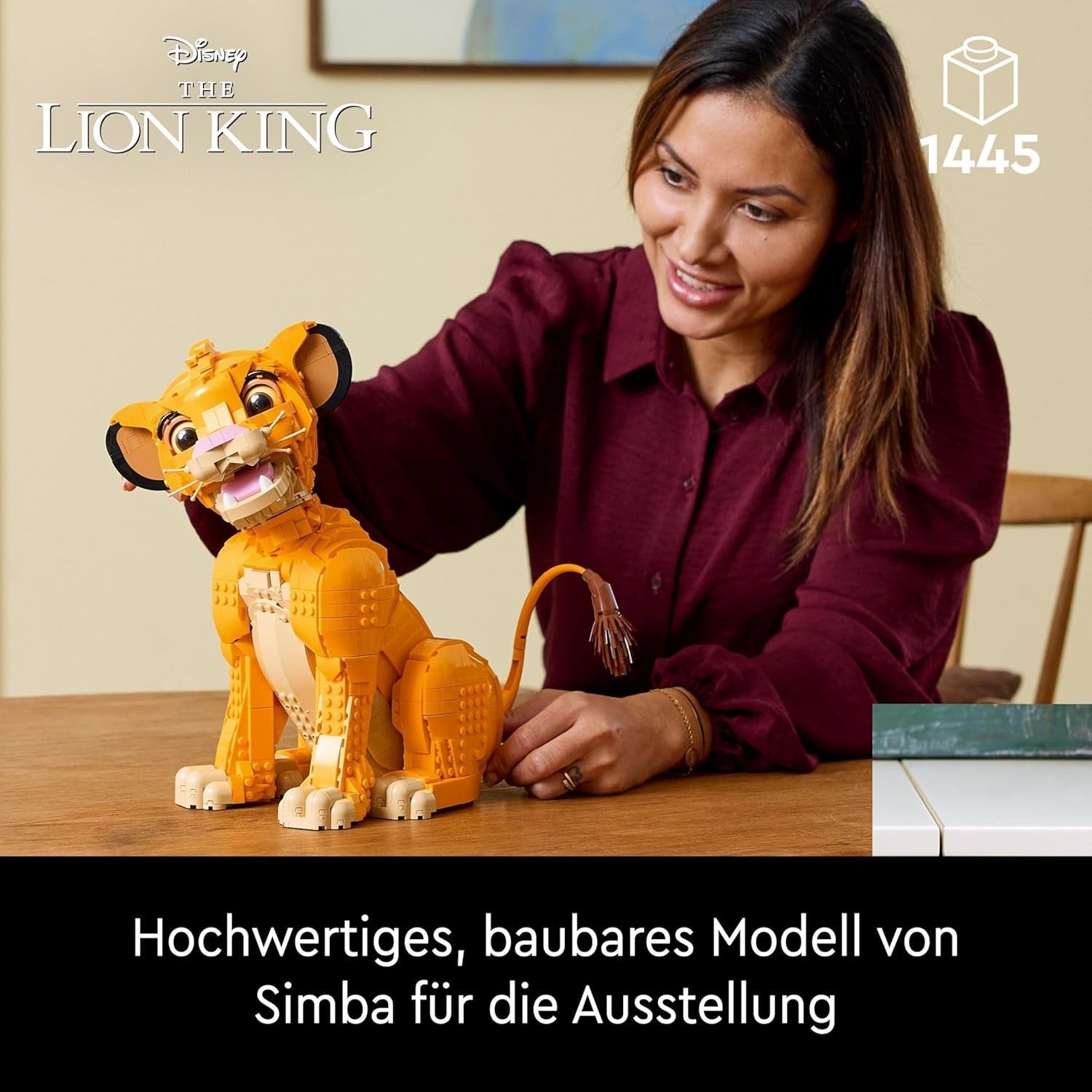 Lego Ç€ Disney Simba, the young lion king, building toy for collection with creative animal figurines, relaxing activity for adults, gift idea for women 43247 Building sets Besuche den LEGO-Store