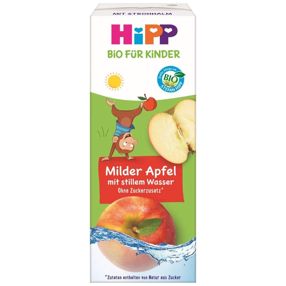 Hipp organic apple juice with plain water, pack of 15 (15 x 200 ml) Mother and Child Naty Shop