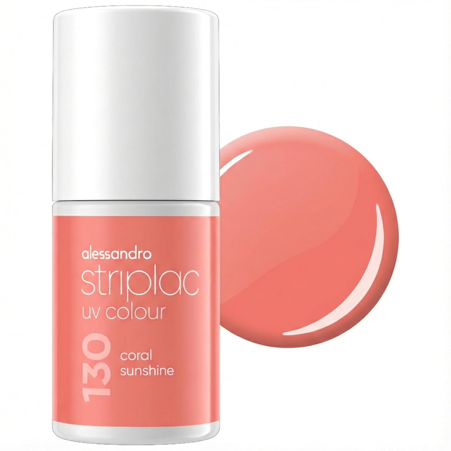 UV nail polish alessandro Striplac Coral Sunshine – Delicate and long-lasting – Easy removal thanks to the removal technology – Vegan and cruelty-free – 8 ml