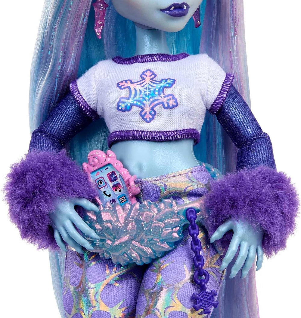 Monster High Abbey Bominable Yeti with Mammoth Pet and Accessories - Spook-tastic Snowflake Look for Kids 4+, HNF64 Naty Shop Dolls