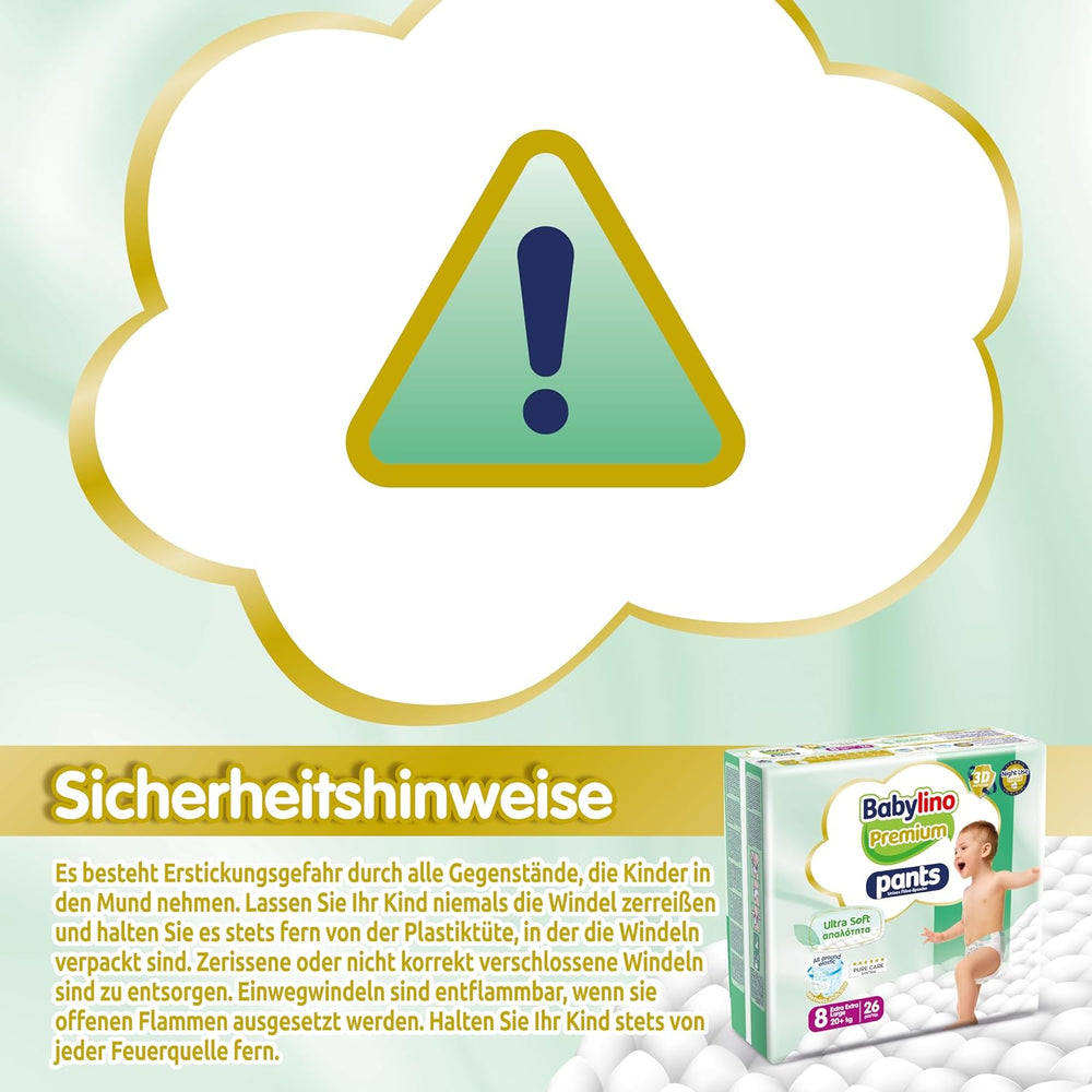 Premium Pants Size 8 with Ultra-Soft Filter, XXL (20+ kg), 26 pieces