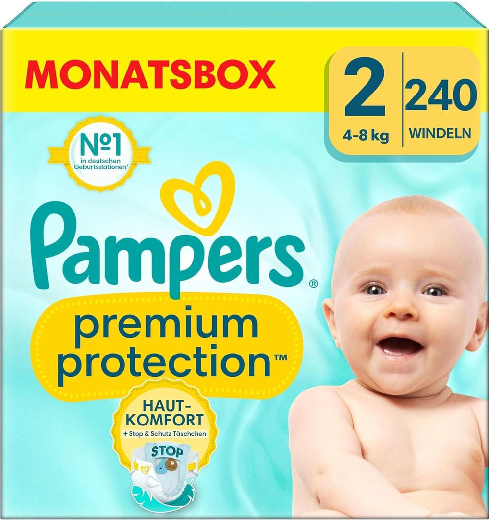 Pampers Baby Nappies size 4, Premium Protection, Nappies, 174 pcs. , 9Kg - 14Kg Mother and Child Naty Shop 2 (240 pcs) Premium Protection
