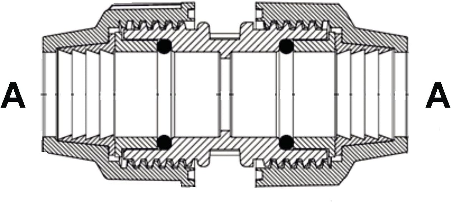 Cuplaj pentru sistem de irigații Cornat T610032, pentru țeavă PE, Ø 32 mm, polipropilenă, pentru apă rece
