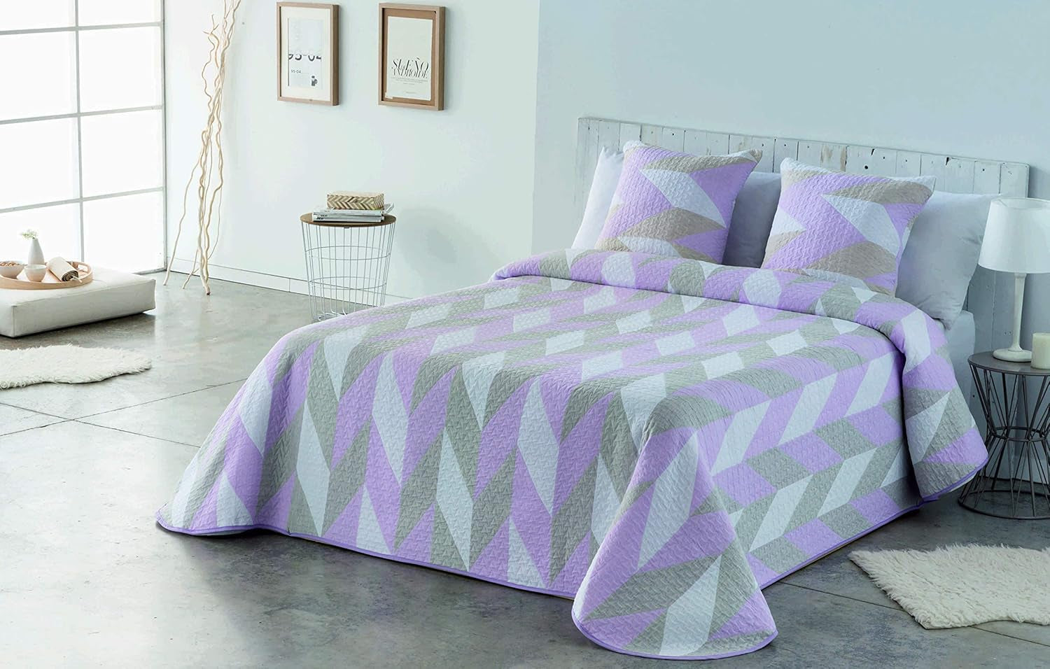 VIALMAN Sofia 30 Bouti Light duvet for double bed | quilt size 250 X 270 cm, gray Quilts and quilts Naty Shop Pink 135X190 Cm