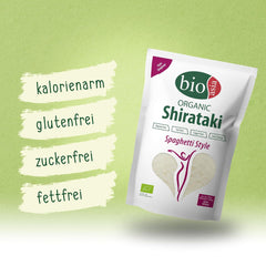 Bioasia Bio Shirataki Spaghetti – Nudeln aus aus Bio-Konjakmehl – ​​Mit niedrigem Kaloriengehalt – Zucker-, fett- und glutenfrei (1 x 270 g)
