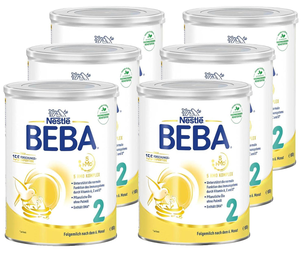 Nestle BEBA 2 Follow-on milk powder after the 6th month, with complex 5 HMO, only lactose, without palm oil, pack of 3 (3 X 800G) Mother and Child Naty Shop After the 6th month 6 x 800 grams