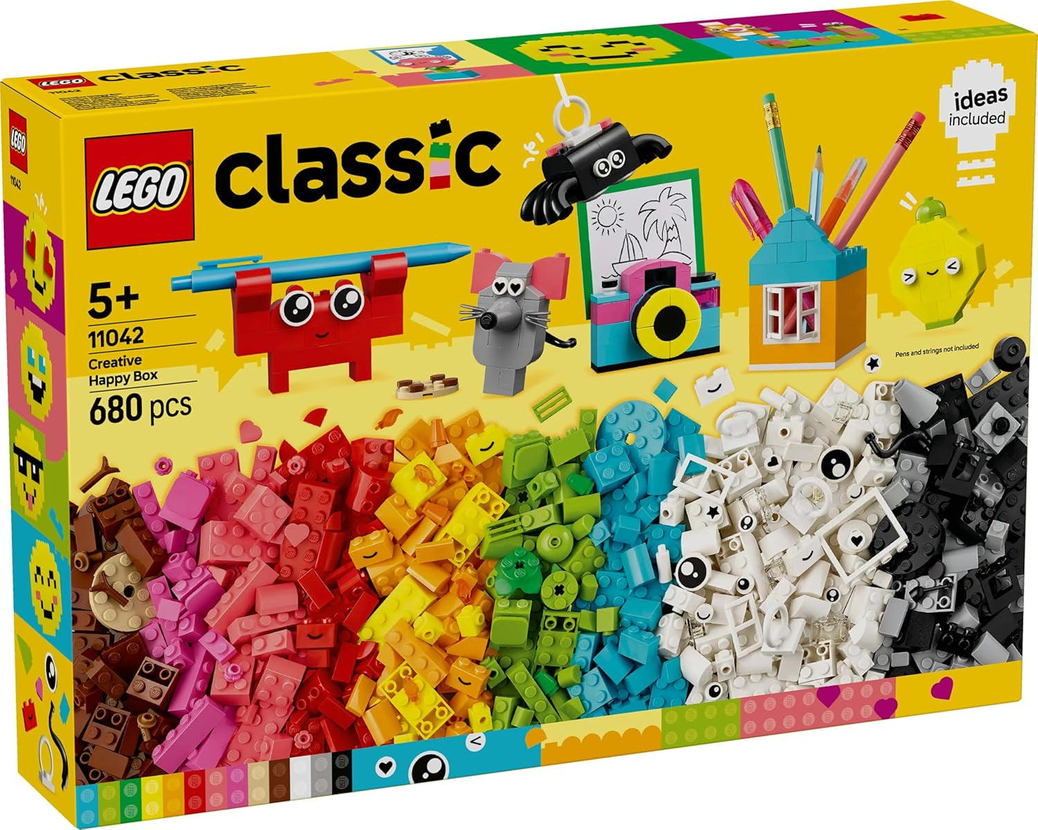 LEGO Classic Creative Fun Box, Colorful Building Bricks for Imaginative Role Play, Building Set for Beginners, Toys for Girls and Boys from 5 Years, Rebuildable Models 11042 Building Sets Besuche den LEGO-Store