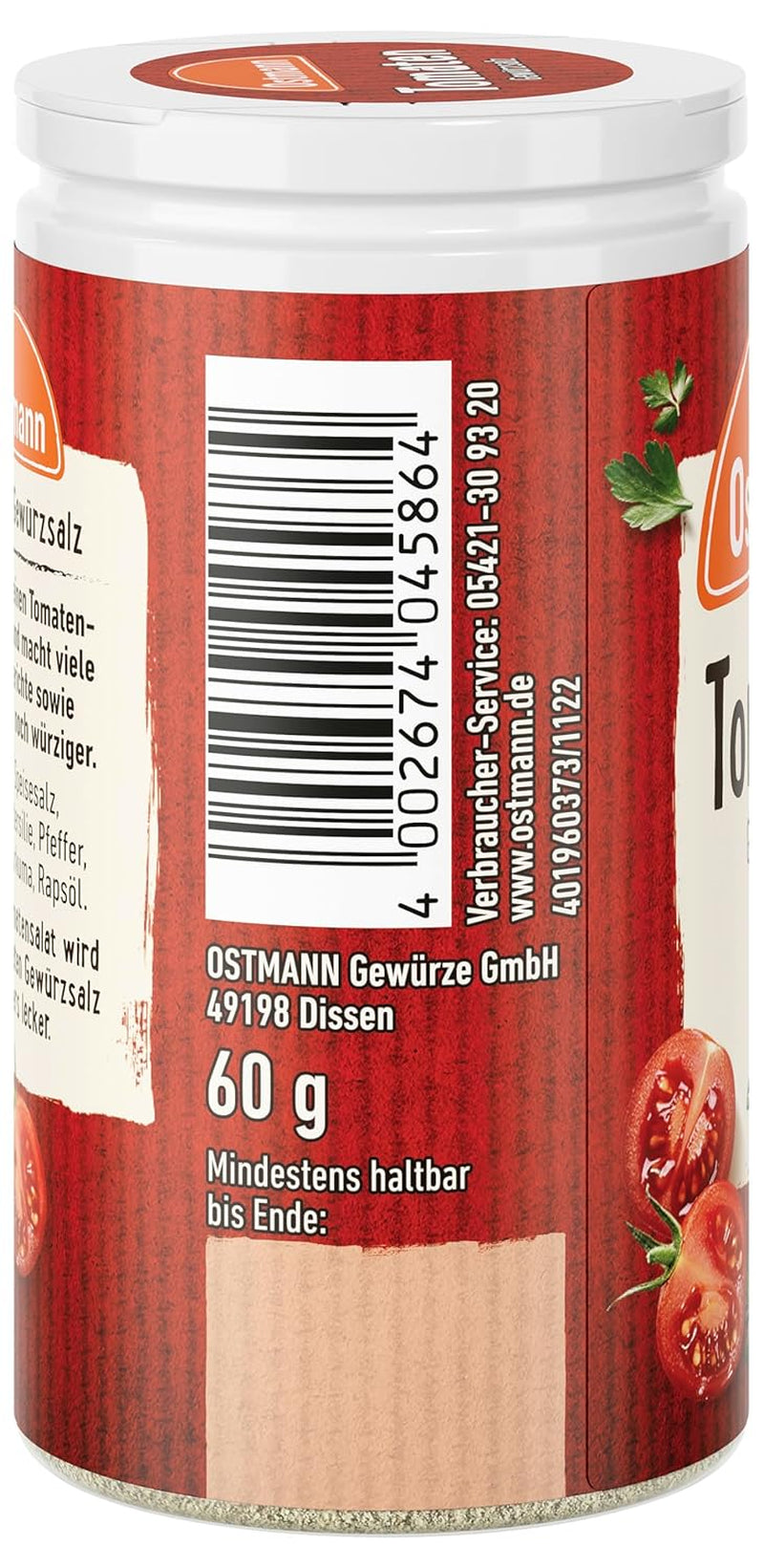 Ostmann Gewürze - Tomato Gewürzsalz | Perfect for seasoning tomato salad and bruschetta 60 g in Der Streudose