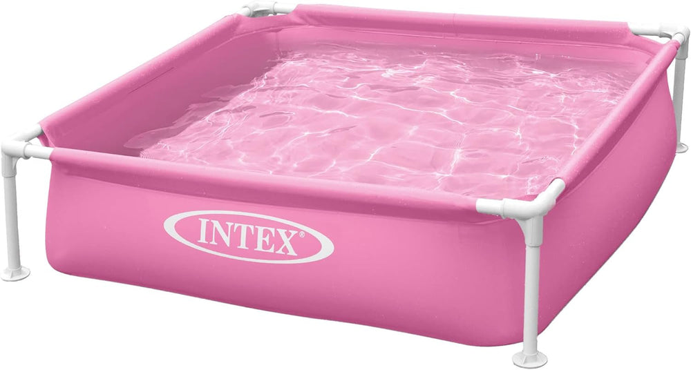 Intex 57172NP - Piscină Mini Frame Roz, Oțel și PVC, Roz, 122x122x30 cm
