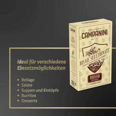 RISO ROSSO INTEGRALE Red rice with whole grains RISERA CAMPANINI 500g from Italy