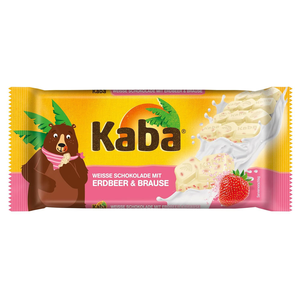 Kaba whole milk and milk cream chocolate, filled chocolate bar, 90g bar, melt-in-your-mouth chocolate with light milk cream and Kaba original flavor