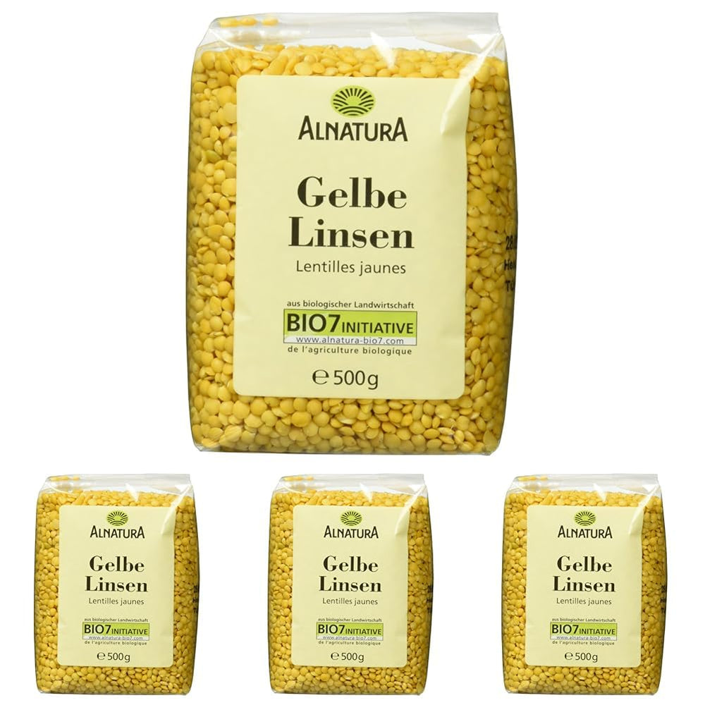 Organic yellow lentils, 500g