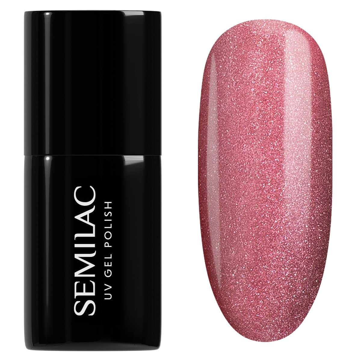 Semilac UV Nail Polish 664 Lilac Gloss 7 ml – Cat Eye Effect, Unique Reflections with Magnetic Tool – Gloss Gala Collection
