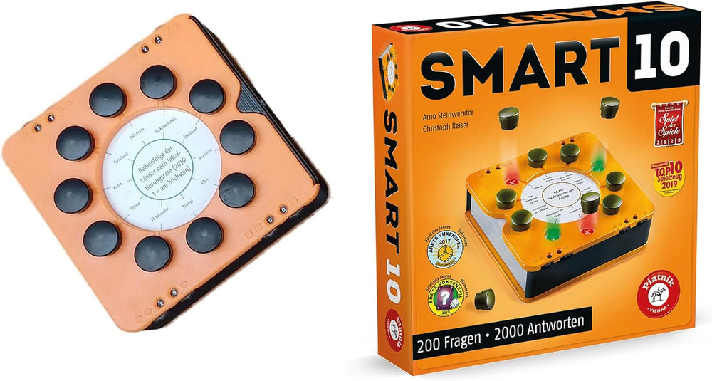 Piatnik 7167 - Smart 10 | The revolutionary know-it-all board game | For Quiz Enthusiasts | Who is the king of quizzes? | Ages 12+ | A to Z Knowledge Questions | For home and away