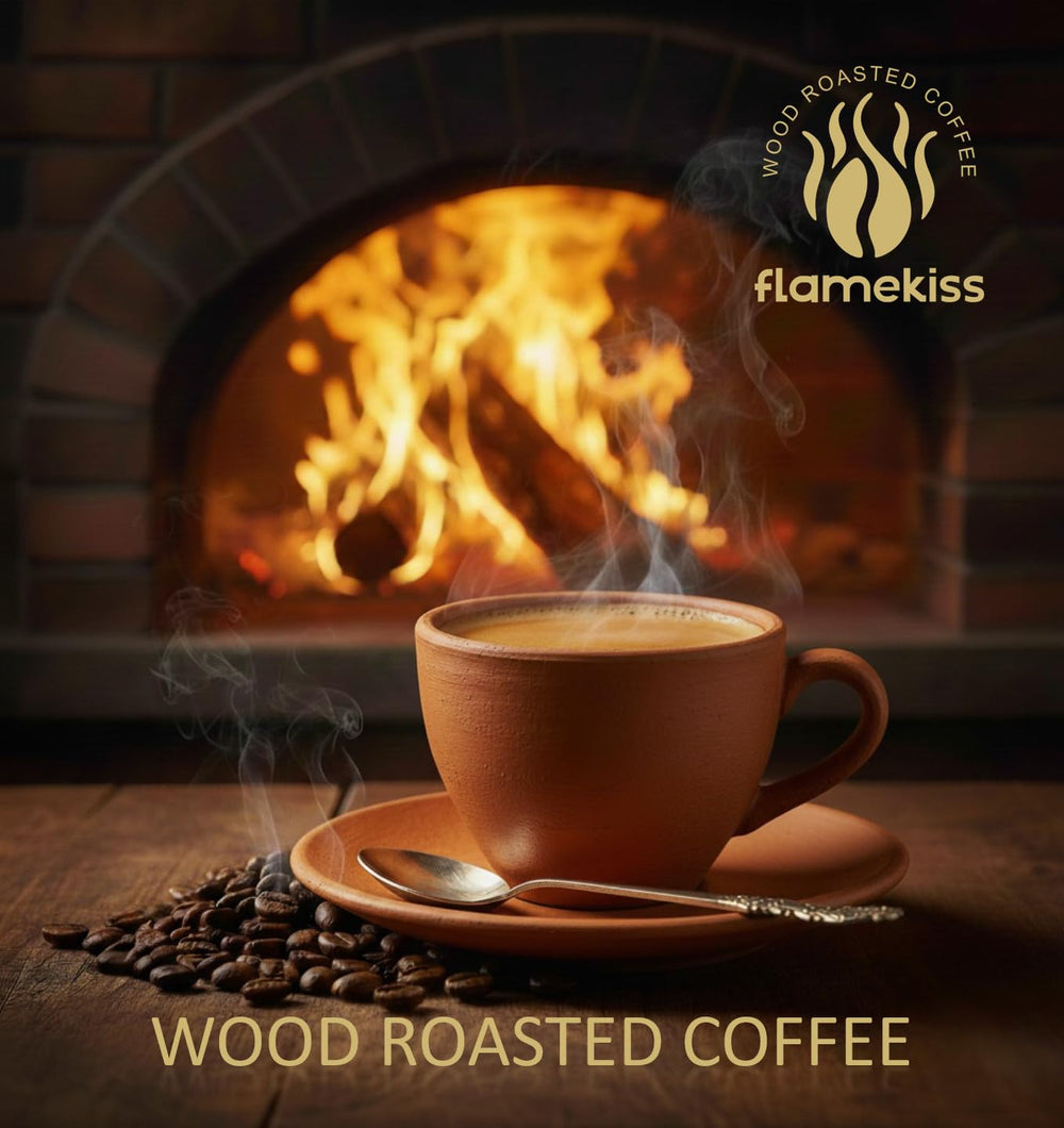 Boabe de cafea 1 kg – Boabe de espresso Arabica și Robusta de înaltă calitate, prăjite manual la foc de lemne, pentru o experiență bogată și aromatică a cafelei din boabe întregi