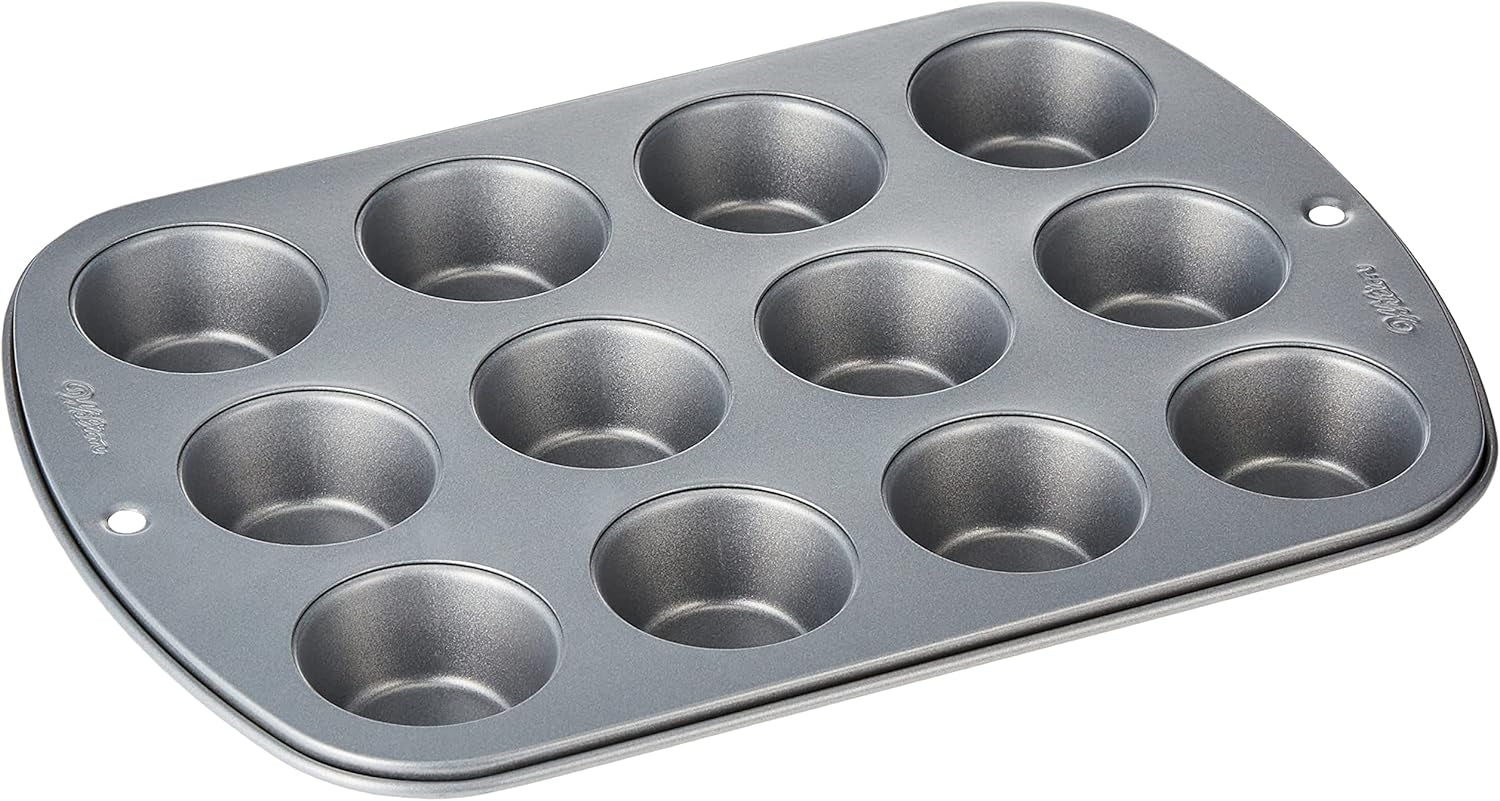 Wilton 24 Er Mini-Muffinbackform, Antihaftbeschichte, Silber Molds and baking trays Naty Shop 3.27 X 21.05 X 28.72 Cm