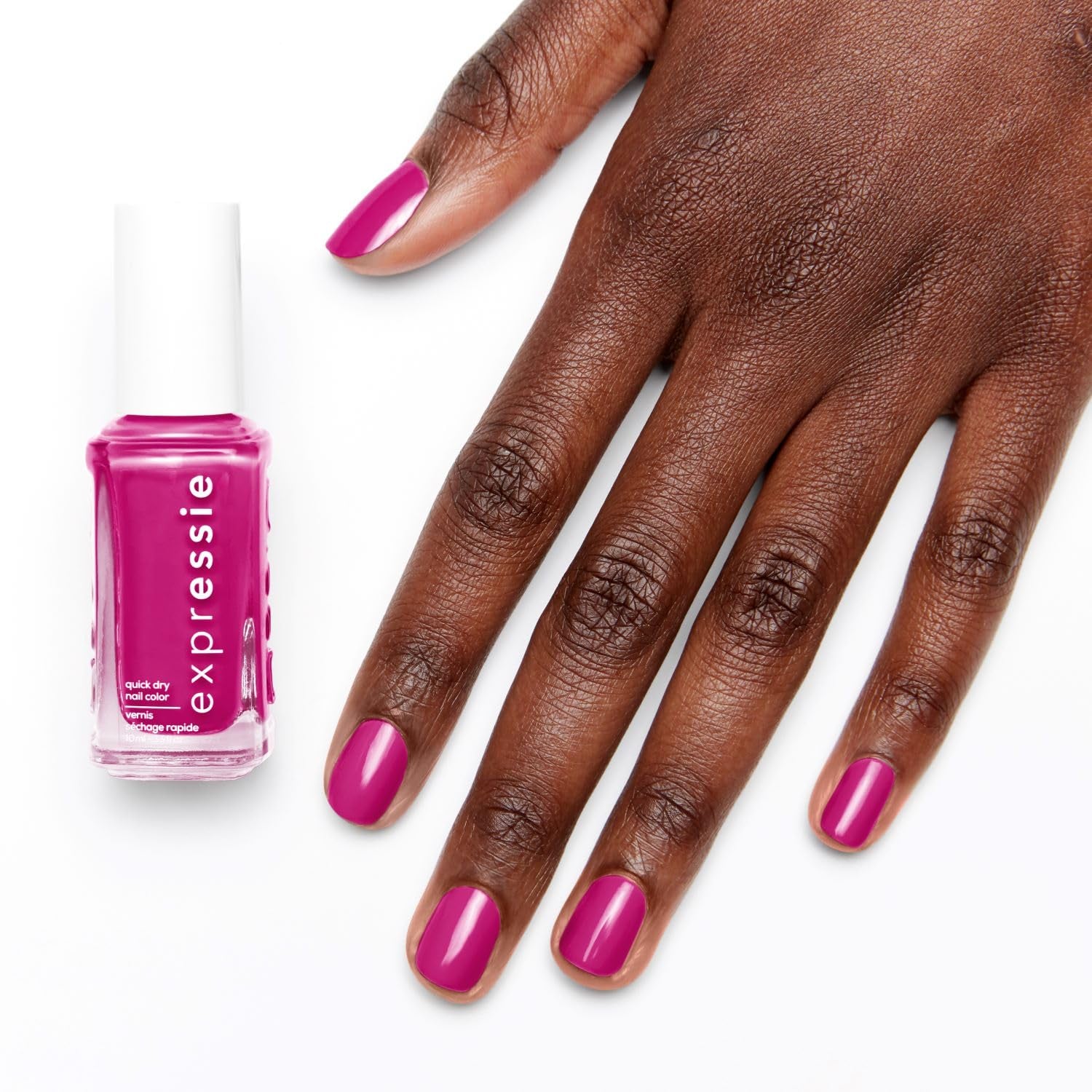 Essie quick drying nail polish "expression", vegan formula without animal ingredients, no. 545 power moves, pink, 1 x 10 ml
