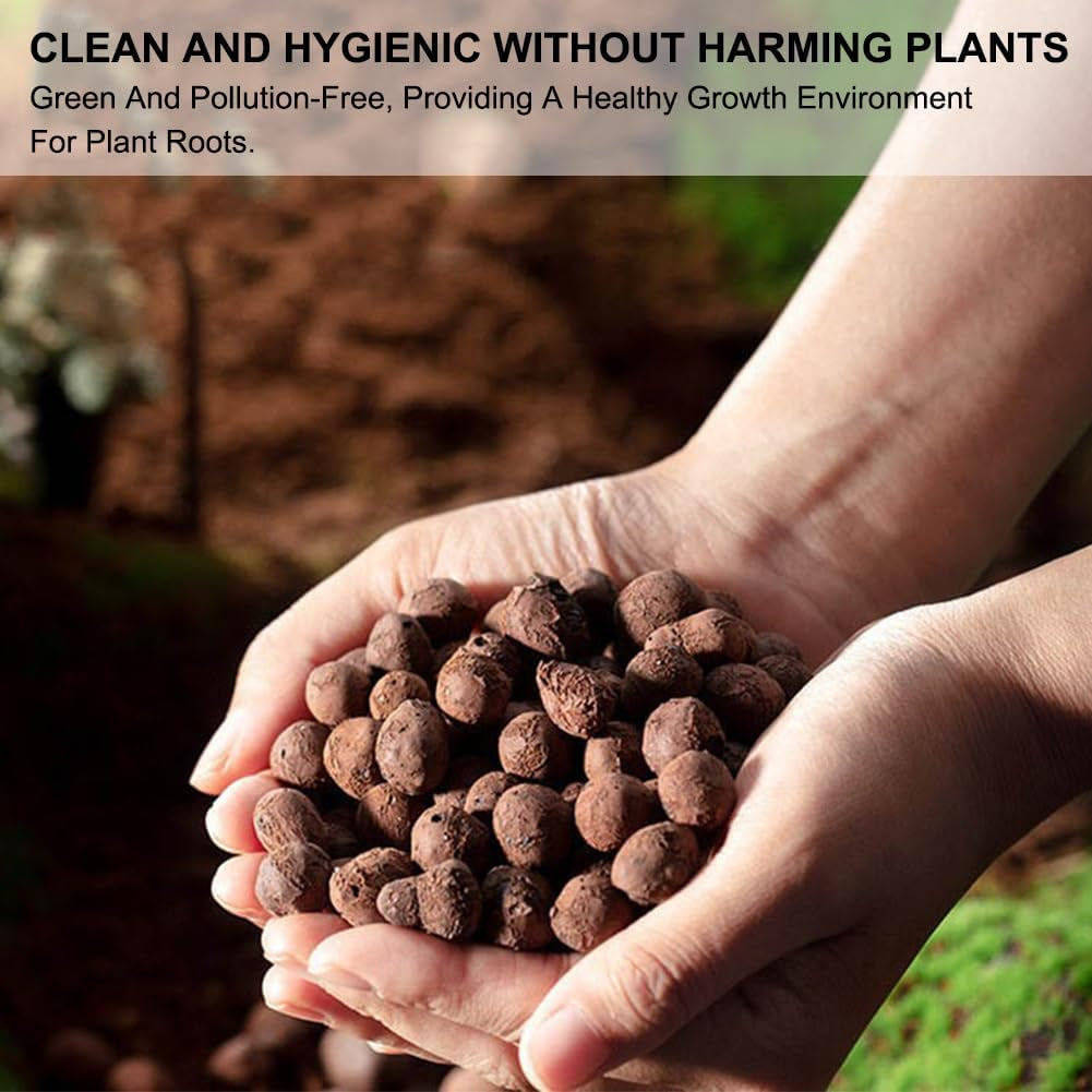 Coarse-Grained Clay Granules, Expanded Clay Granules, Plant Granules, Expanded Clay 1L Hydroponic Planting Substrate, 5-8mm Granulation Clay Granules