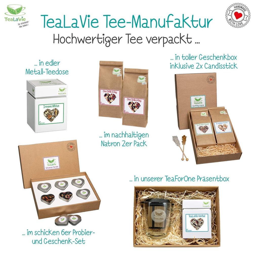 Tealavie - Ceai pentru copii fără zahăr - Căpșuni de pădure și rubarbă (200 g) Tealavie Fruit - Ceai de fructe vrac