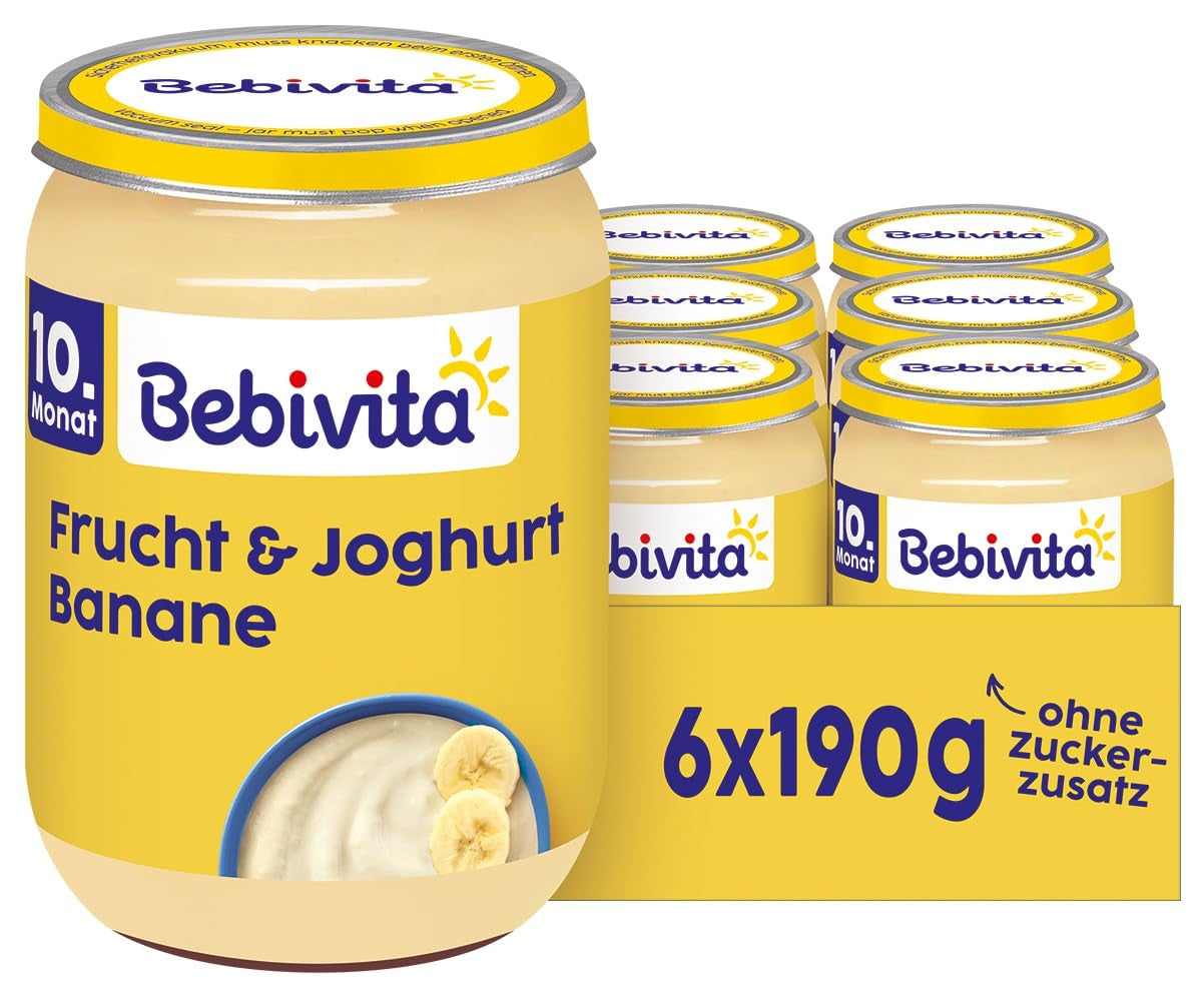 Bananas with fruit and yogurt, 190g, pack of 6 (6x190g)