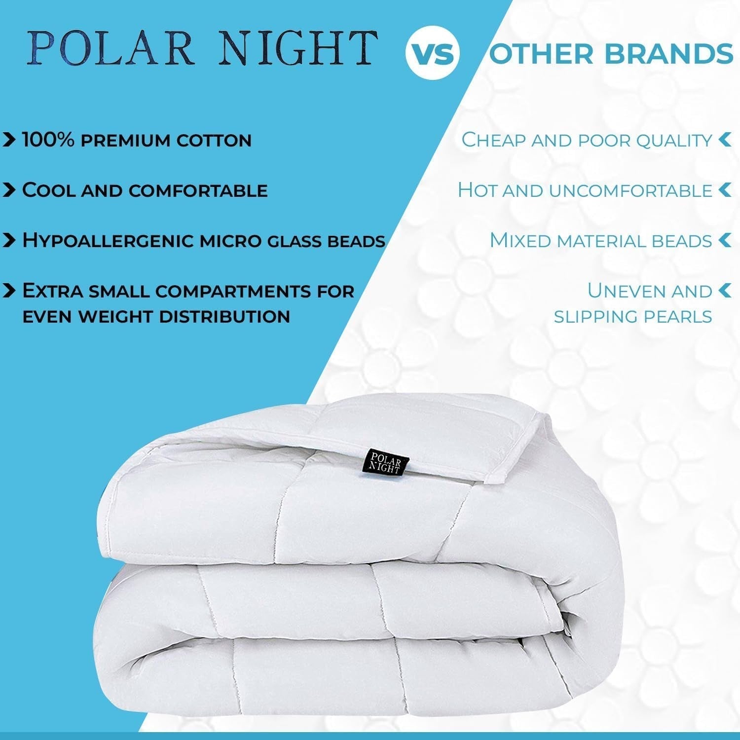 Pătură ponderată pentru adulți 150 X 200 Cm, 7Kg - Pătură ponderată pentru somn profund, pătură grea, pătură de terapie din bumbac 100%, pătură relaxantă Oeko-Tex® 100 Standard plapumă Paturi si Cuverturi Polar Night