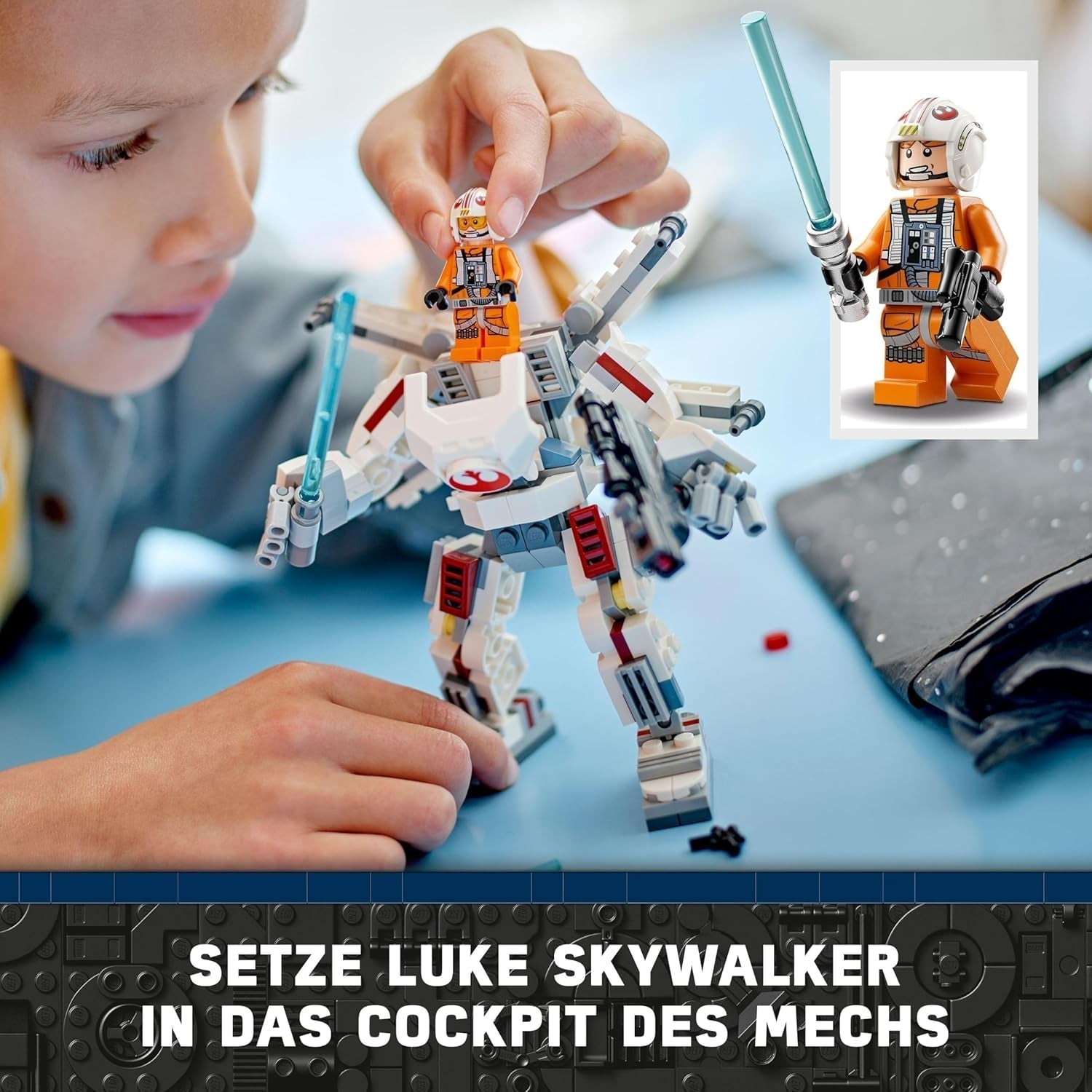 LEGO Star Wars Luke Skywalker's X-Wing Mech, collectible toy bricks, action adventure, gift idea for creative boys and girls aged 6+ 75390 Building sets Besuche den LEGO-Store