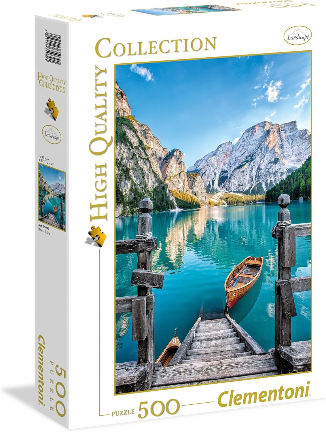 Clementoni 35039 Braies Lake - 500 Piece Puzzle From 9 Years Old Colorful Puzzle For Adults With Bold Colors Skill Game For The Whole Family Nice Gift Idea Puzzle Naty Shop Default Title