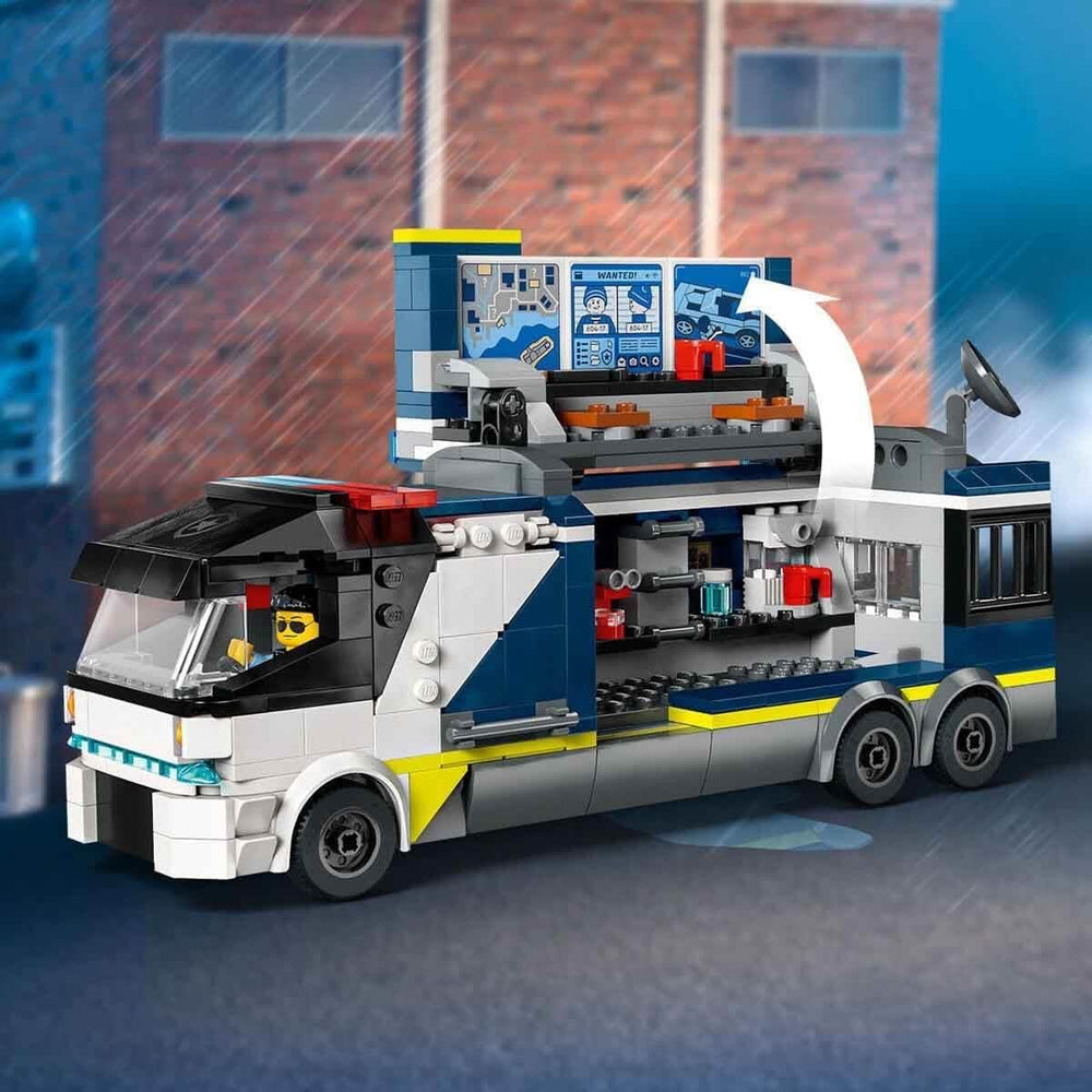 LEGO City Police Truck with Lab, Quad Police Set and Toy Truck for Kids, Gift for Boys and Girls 7 Years and Up, Plus 5 Minifigures - 2 Policemen, 1 Scientist and 2 Crooks 60418 Building Sets Beuche den LEGO-Store