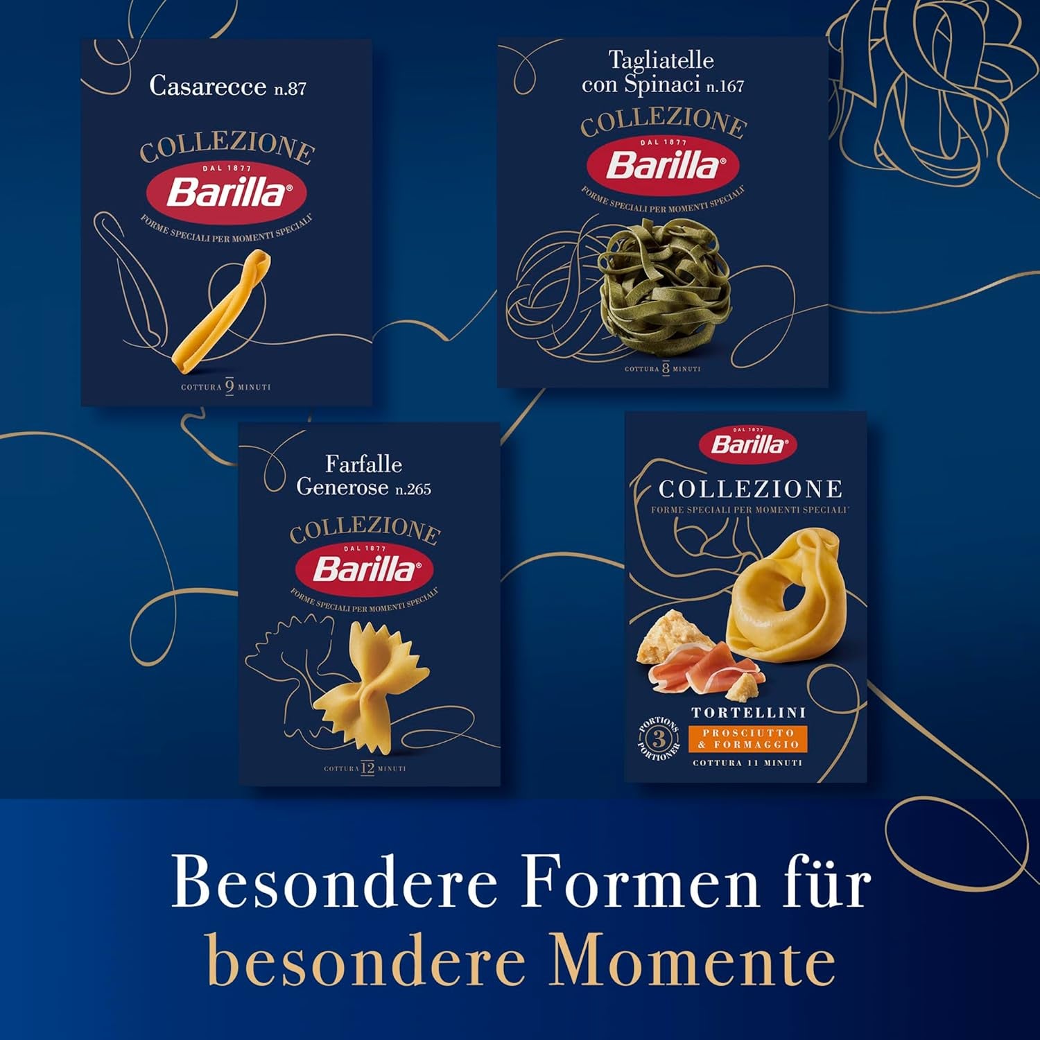 Barilla Collezione Farfalle Pasta made from high quality durum wheat, always al dente, (1 x 500g)