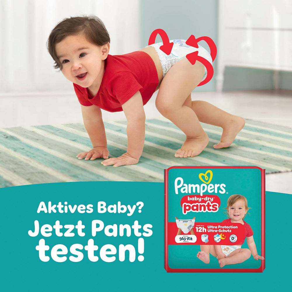Pampers Baby-Dry Diapers Size 5, 174 Diapers, 11kg - 16kg, Up to 100% Leakage Protection and All Night Comfort