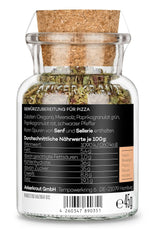 Ankerkraut Pizza, for original Italian taste, like from the Steinofen, also for Pasta, Tomato-Mozzarella and many other dishes, 45 g in cork glass