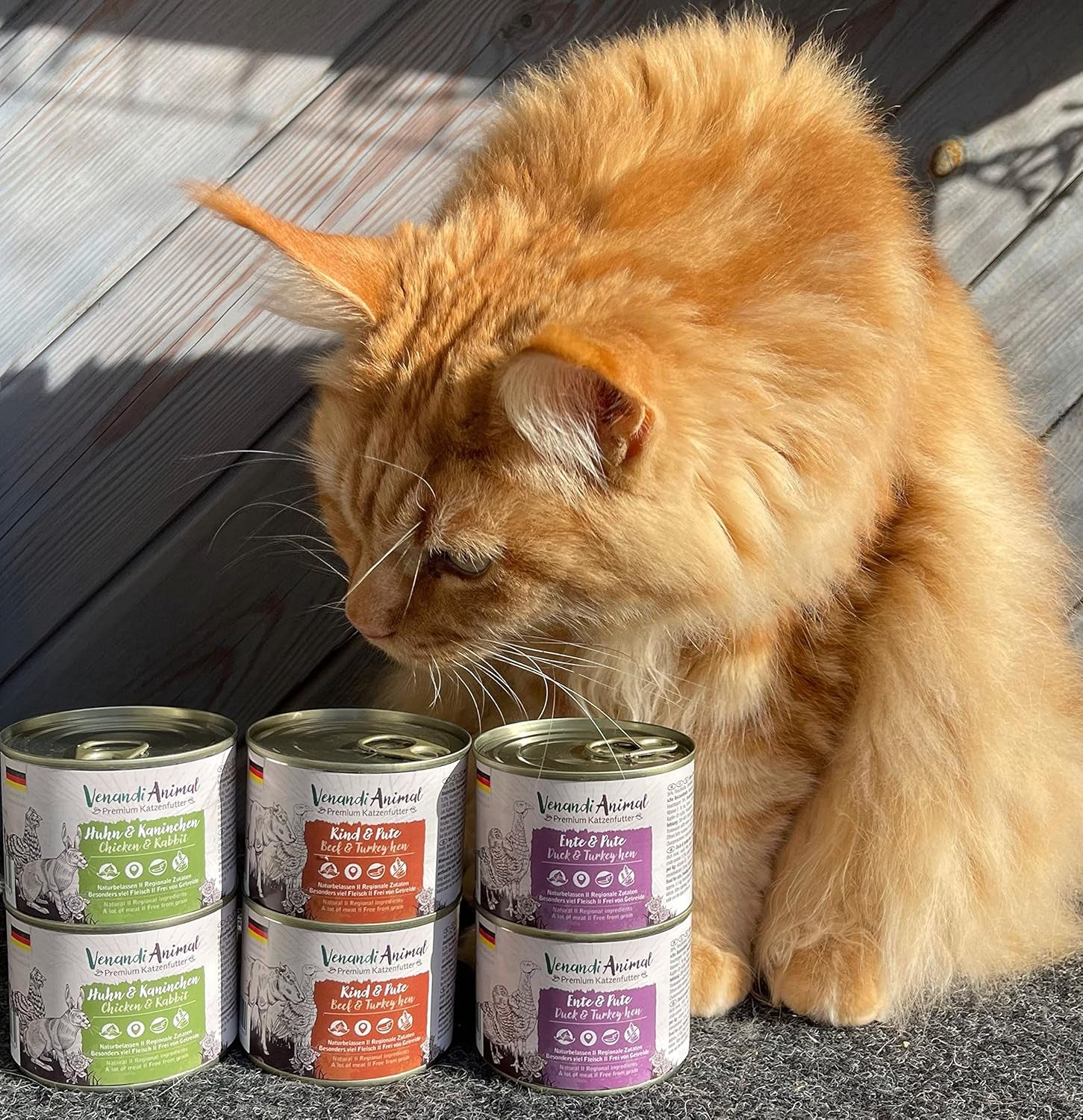 Venandi - Hrană umedă premium pentru pisici - carne de porc ca o singură proteină, 6 x 400g (pachet de 6), fără cereale cu extra carne