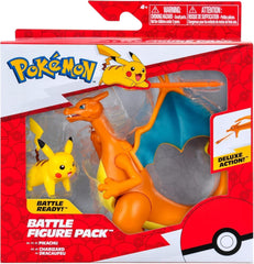 Pokémon PKW3459 - Battle Figure Pack - Glurak & Pikachu, Mobile Glurak with Pikachu Action Figures Naty Shop Default Title