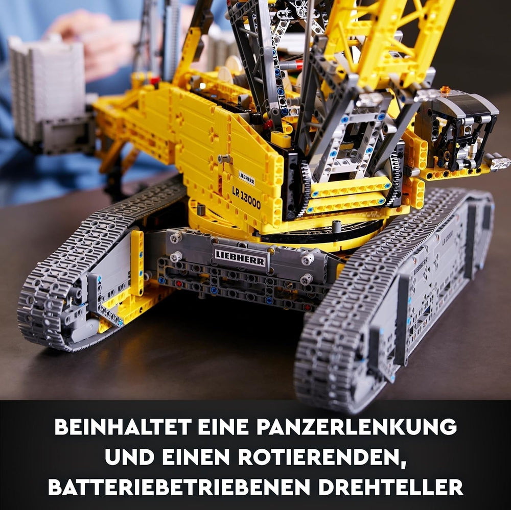 LEGO Technic Liebherr LR 13000 Crawler Crane Set, Build the Best Remote Controlled Construction Vehicle Model with Control+ App, Crane with Winch System and Lifting Arm, Large Model Kit for Adults 42146 Besuche Den LEGO-Store Building Sets