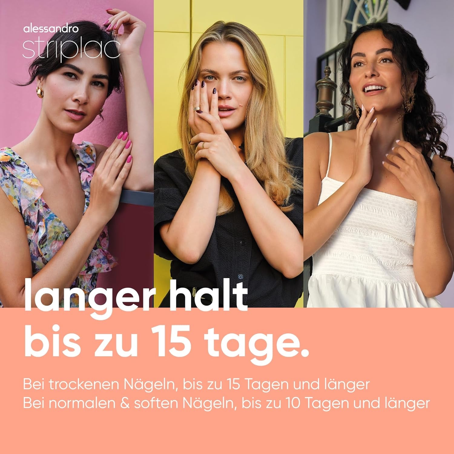 alessandro Striplac UV Top Coat Rosé - Bright, scratch-resistant nails up to 15 days - Can be used with or without color - Gentle removal technology - Vegan - Pink, Transparent, 6.5 ml