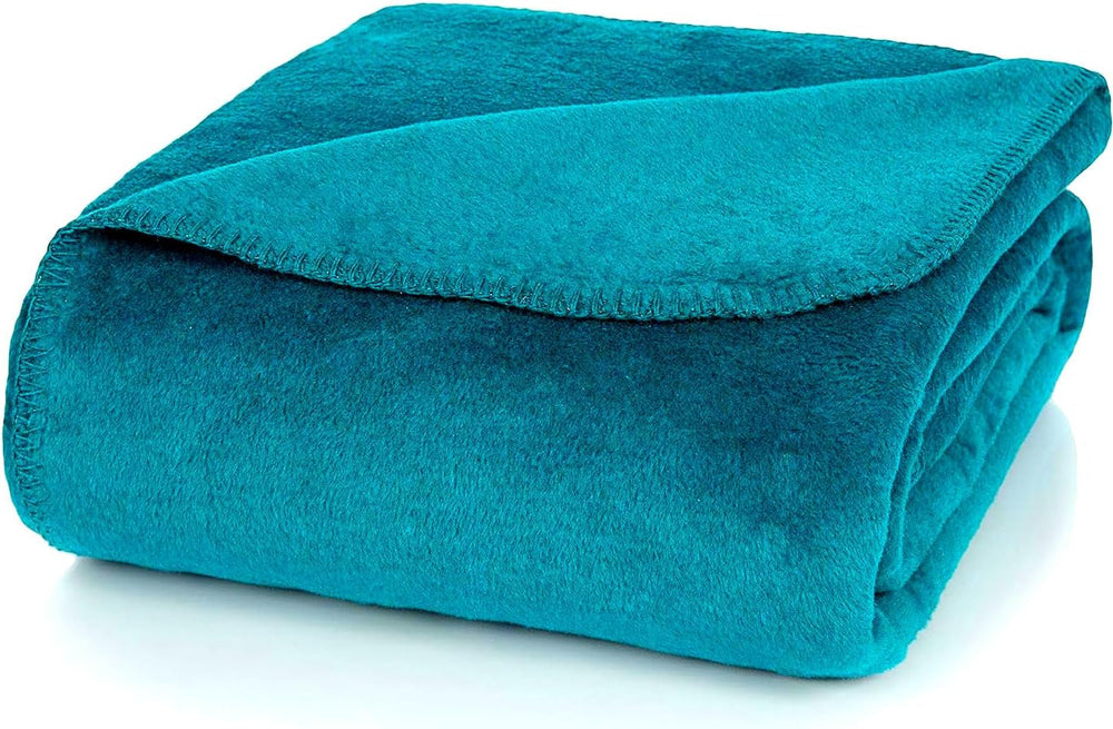 Glart cozy blanket simple burgundy red blanket 130X170 cm sofa, soft and warm wool blanket extra fluffy like a sofa blanket sofa blanket, cuddly blanket cozy blanket, plush sofa throw blanket, U1B Beds and Blankets Glart Uni-Petrol