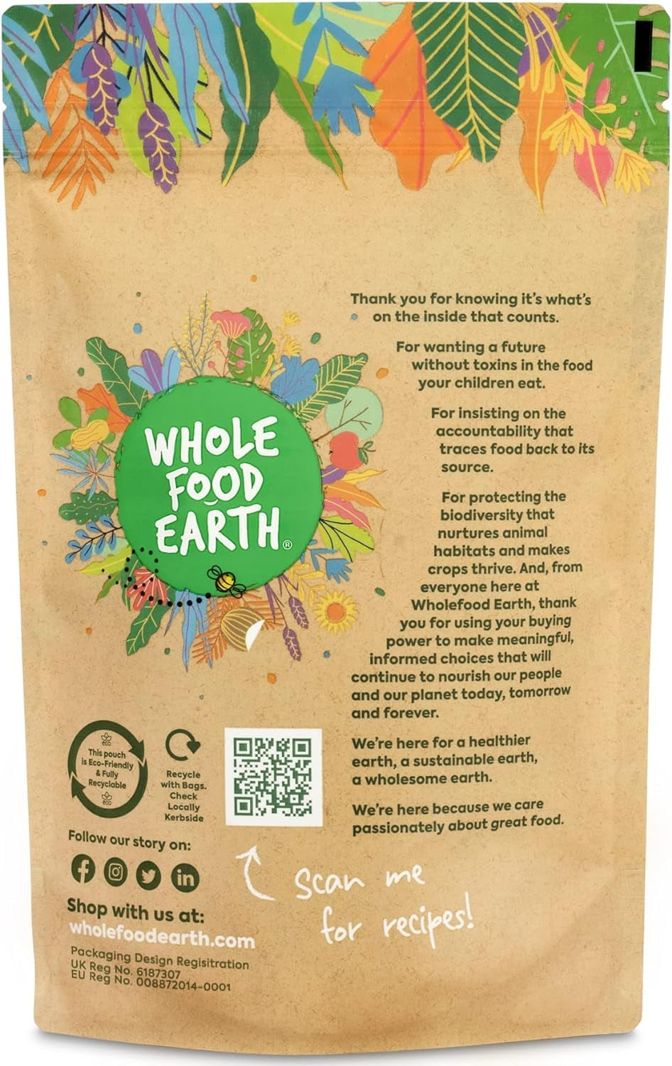 Wholefood Earth organic buckwheat flour 1kg | Cruel | Non-GMO | Vegan | Certified organic