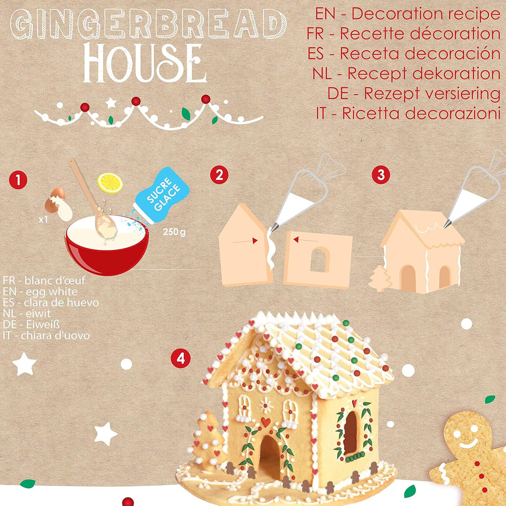 ScrapCooking 3975 Formă de biscuiți în formă de căsuță de turtă dulce, oțel inoxidabil, multicolor, 26,5 x 20 x 4 cm