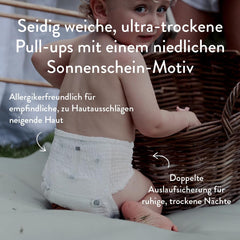 Push-up diapers, size 4 L (7-12 kg) - 1 bag of 25 pieces - No harmful substances, eco-friendly, ultra-flat, for night use - Made in Denmark