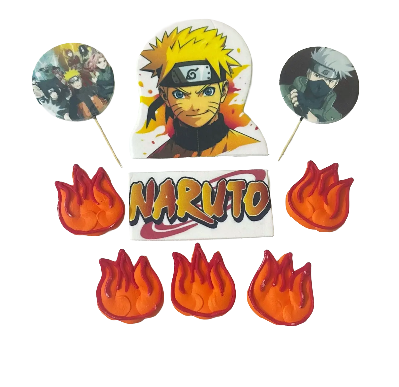 Set of 9 edible decorations, NARUTO