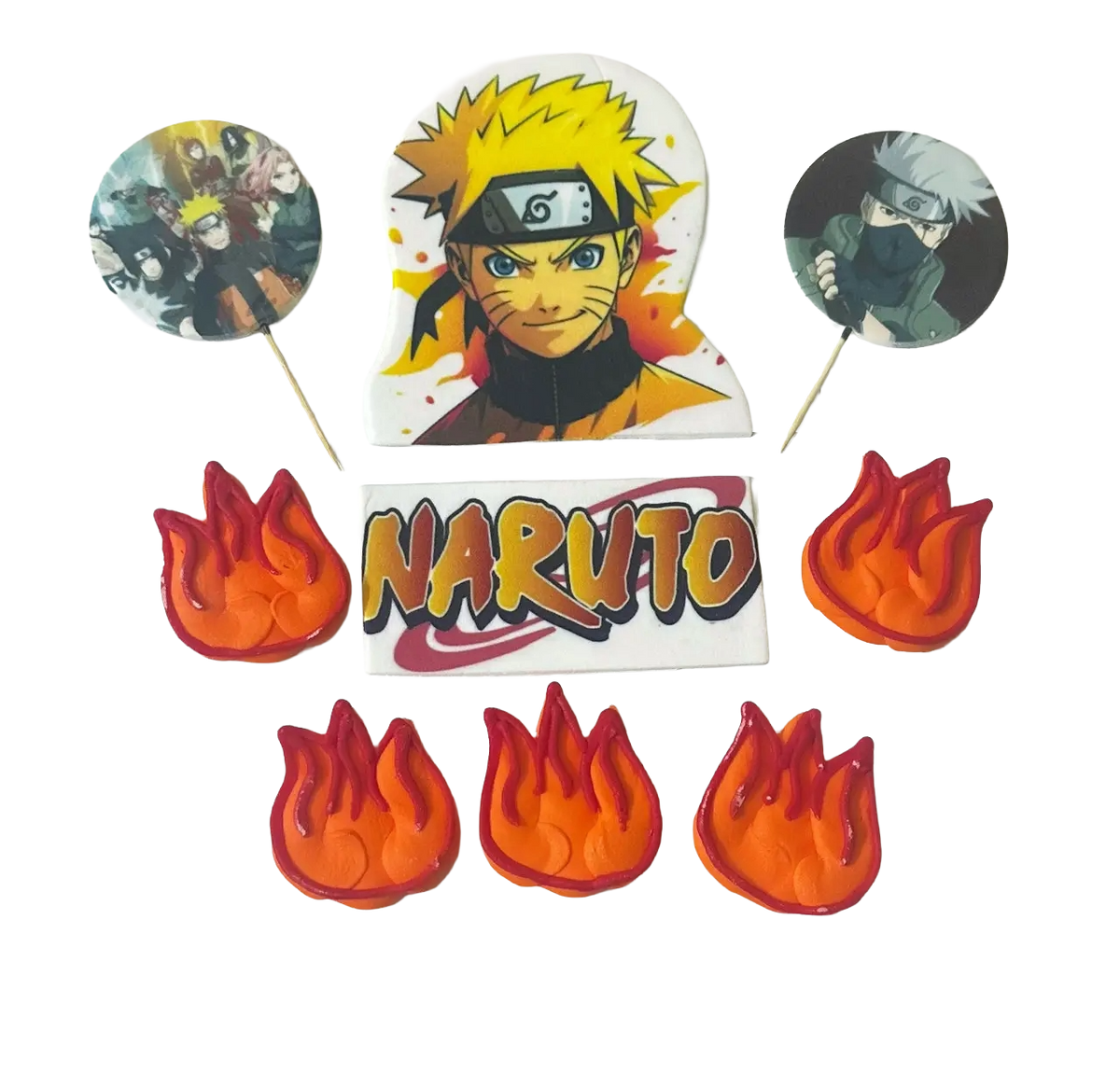 Set of 9 edible decorations, NARUTO
