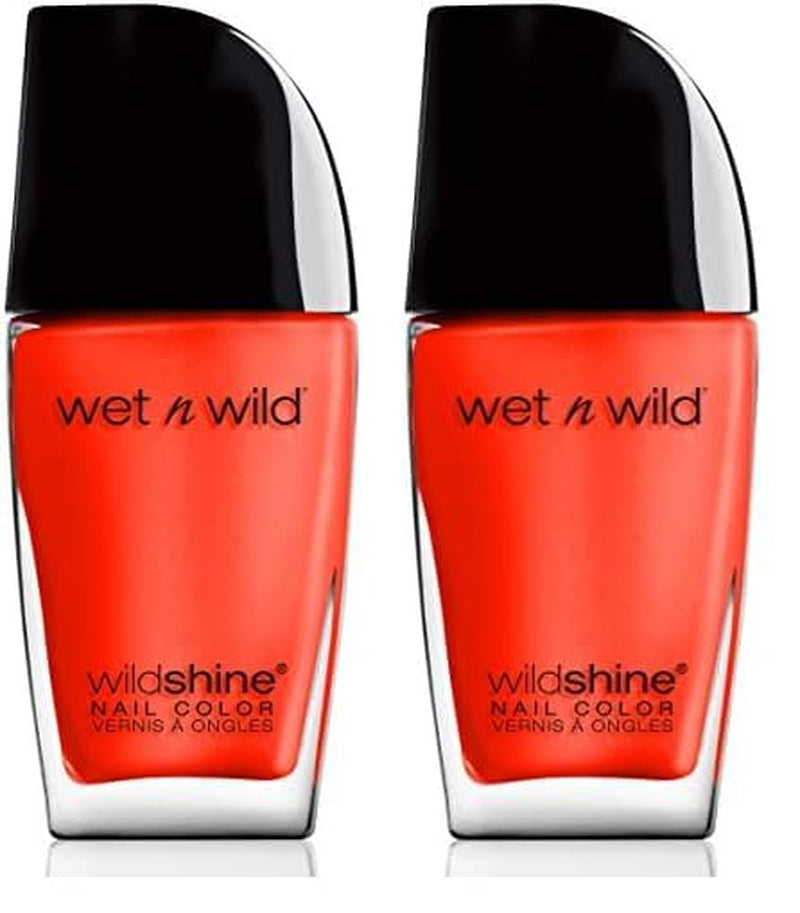 Wild Shine Nail Color Formaldehyde, Toluene and Phthalate Free Nail Polish, Long Lasting Quick Dry Formula, Heatwave (2 Pack)