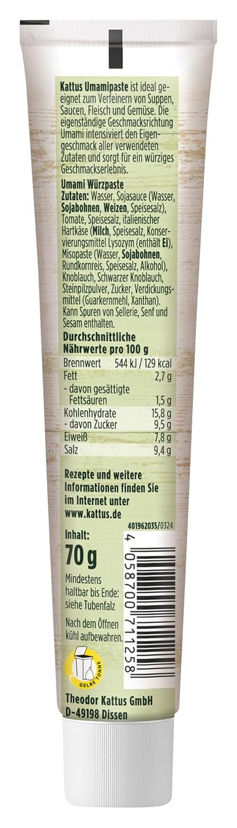 - Umamipaste | Universal Würzpaste | Intensiviert den Eigengeschmack der Ingredient | 70 g in the resealable tube