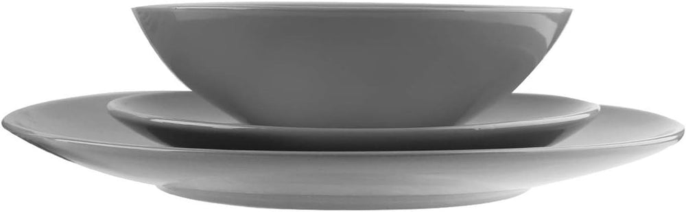 Geschirrservice Aus Steingut, 18-Teilig, Rauchiges Grau, Service Für 6 Personen Tableware sets Naty Shop