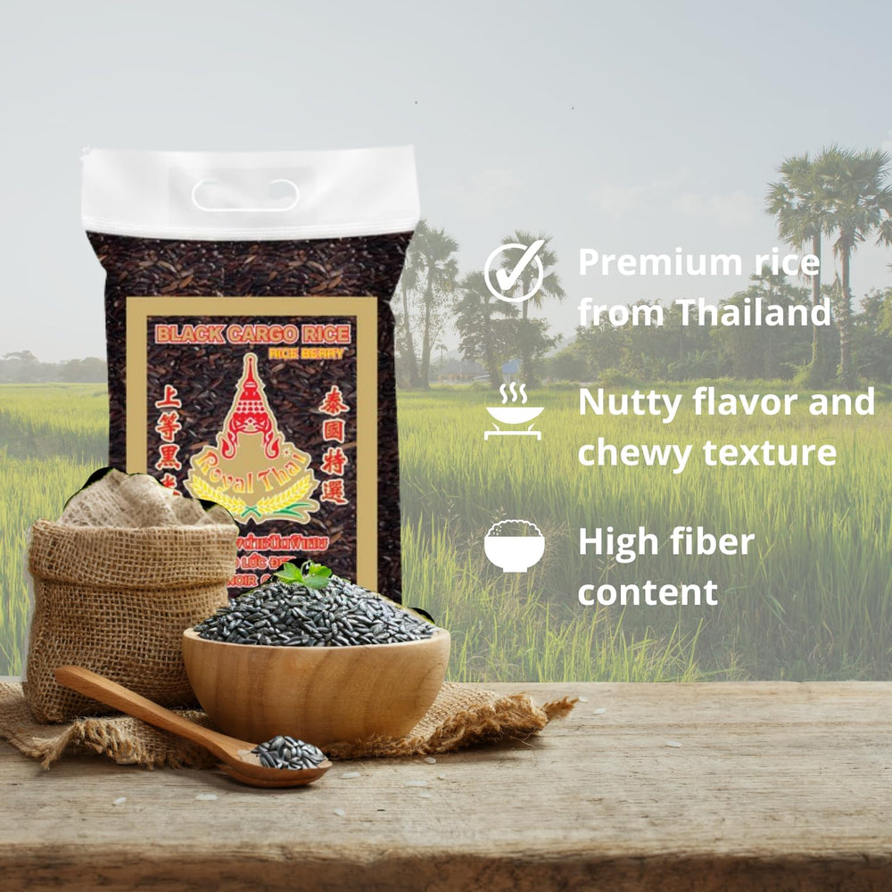 ROYAL THAI RICE - Long grain black rice (rice grains) - 1 x 1 kg