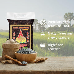 ROYAL THAI RICE - Long grain black rice (rice grains) - 1 x 1 kg