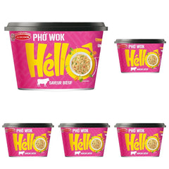 HELLO PHO WOK instant rice noodles, beef - 1 x 76 g